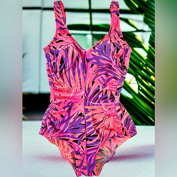 Vintage Maxine of Hollywood 80s Pinup One Piece Swimsuit - Picture 1 of 7